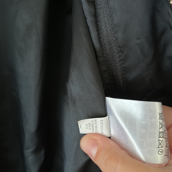 BANANA REPUBLIC Navy Blue TOP COAT Navy Blue ZIP BUTTON WOOL BLEND Large - Picture 15 of 15